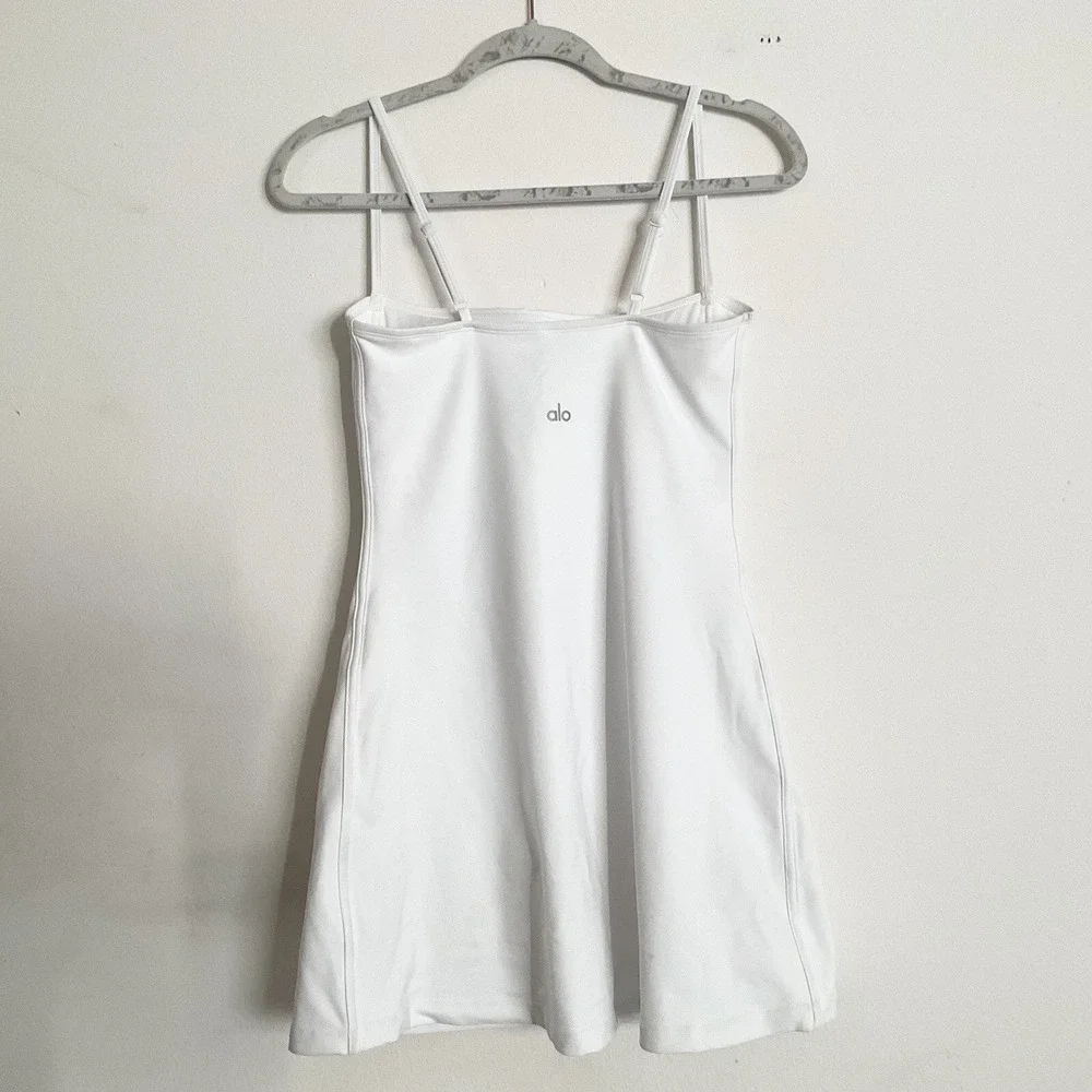 Alo Yoga Airbrush Streamlined Dress White/White M